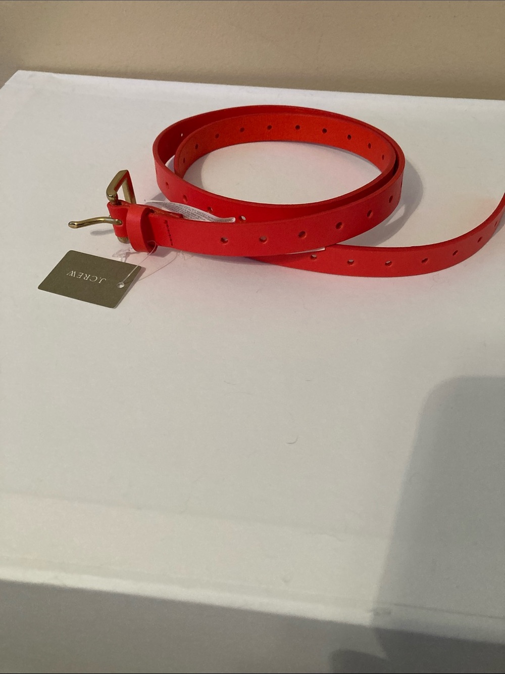 JCrew perforated Italian leather belt